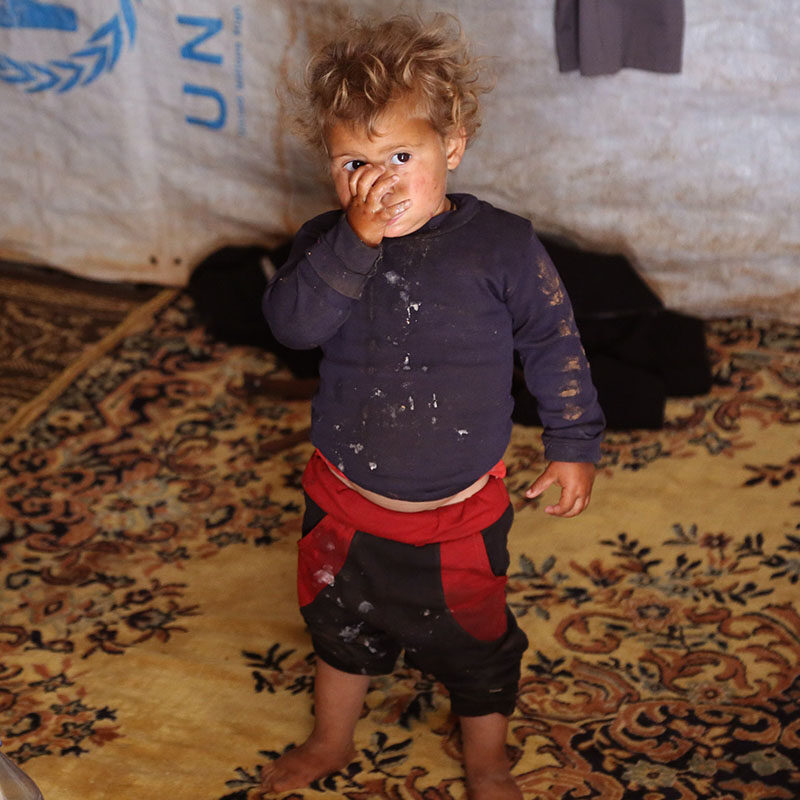 iF Charity - Palestinian Boy - Child in a refugee tent