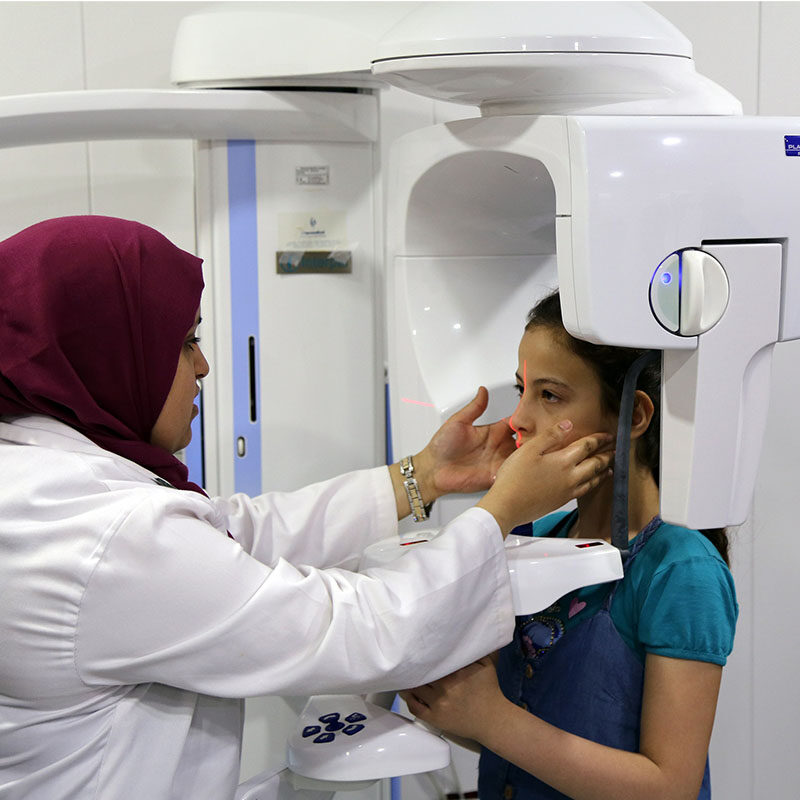 iF Charity - Palestinian Girl during an optician medical checkup